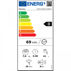Electrolux EW7F572WBI - Lavatrice Incasso, Carica Frotale, 7KG, 1200 Giri, Serie 700, Classe D