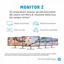 HP Z27q G3 QHD 68,6 cm (27") 2560 x 1440 Pixel Quad HD Argento