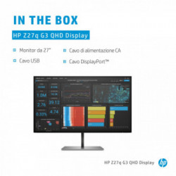 HP Z27q G3 QHD 68,6 cm (27") 2560 x 1440 Pixel Quad HD Argento