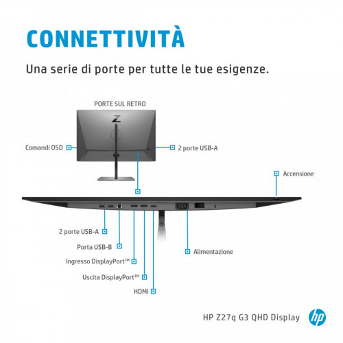 HP Z27q G3 QHD 68,6 cm (27") 2560 x 1440 Pixel...