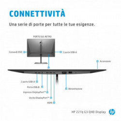 HP Z27q G3 QHD 68,6 cm (27") 2560 x 1440 Pixel Quad HD Argento