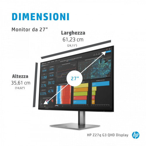 HP Z27q G3 QHD 68,6 cm (27") 2560 x 1440 Pixel...