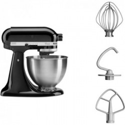 KitchenAid 5K45SSEOB Classic - Robot da Cucina, 275 W, 58-220 rpm, 4,3 Lt., Nero Onice