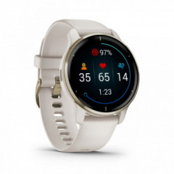 Garmin Venu 2 Plus GPS 3,3 cm (1.3") AMOLED 43 mm Oro, Avorio GPS (satellitare)
