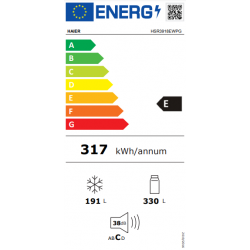Haier SBS 90 Serie 3 HSR3918EWPG - Frigorifero Side-by-Side, 521 Litri, Classe E, 90.8 x 177.5 x 64.7 cm