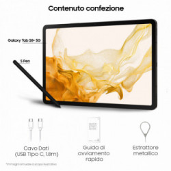 Samsung Galaxy Tab S8+ Galaxy Tab S8+ Tablet Android 12.4 Pollici 5G RAM 8 GB 256 GB Tablet Android 12 Graphite [Versione