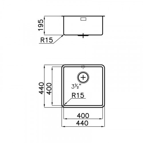 Foster 2156 850 - Lavello KE Sottotop, Inox...
