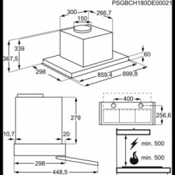 Electrolux LFP539X - Cappa Estraibile, 600 m³/h, 90 cm, C
