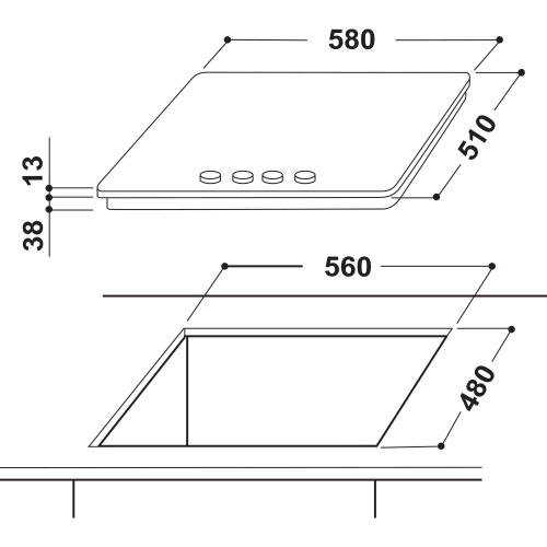 Hotpoint PPH 60G DF/IX - Piano Cottura a Gas, 4...
