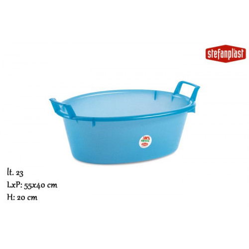 BACINELLA POLITENE OVALE AZZ. CM.55