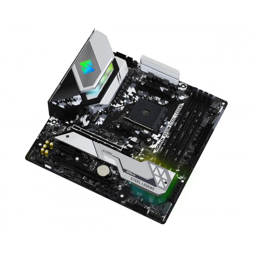 Asrock B550M Steel Legend AMD B550 Presa AM4...