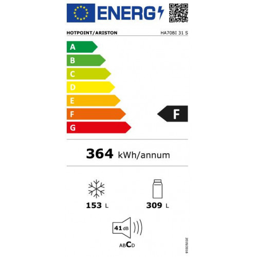 Hotpoint HA70BI 31 S - Frigorifero Combinato,...