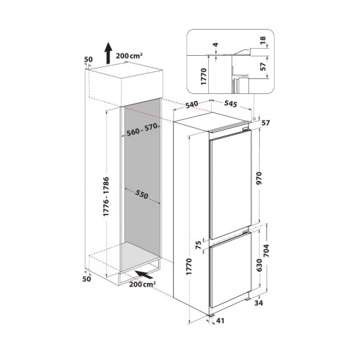 Indesit INC18 T111 - Frigorifero da Incasso...