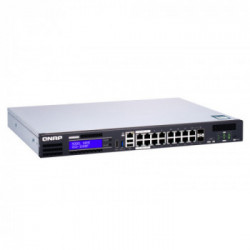 QNAP QGD-1600P Gestito Gigabit Ethernet (10/100/1000) Supporto Power over Ethernet (PoE) Nero, Grigio