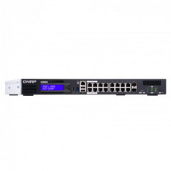 QNAP QGD-1600P Gestito Gigabit Ethernet (10/100/1000) Nero, Grigio Supporto Power over Ethernet (PoE)
