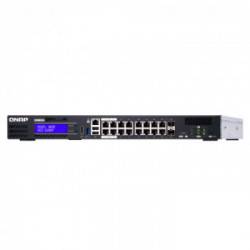 QNAP QGD-1600P Gestito Gigabit Ethernet (10/100/1000) Nero, Grigio Supporto Power over Ethernet (PoE)