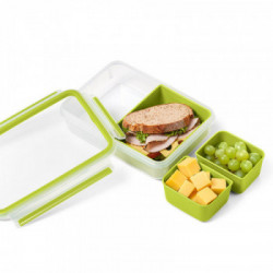 EMSA CLIP & GO 1.2l Rettangolare Scatola 1,2 L Verde, Trasparente 1 pezzo(i)