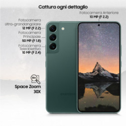 Samsung Galaxy S22 5G Display 6.1'' Dynamic AMOLED 2X, 4 fotocamere, RAM 8 GB, 256 GB, 3.700mAh, Green