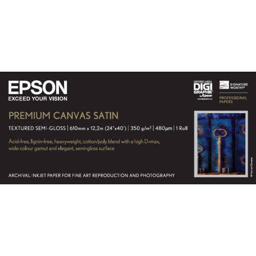 Epson Premium Canvas Satin, in rotoli da 60,...