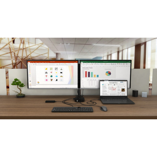 i-tec USB-C Dual Display Docking Station with...