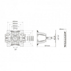 Multibrackets 5266 Supporto TV a parete 177,8 cm (70") Nero