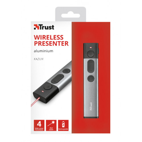 Trust Kazun puntatore wireless RF Alluminio, Nero