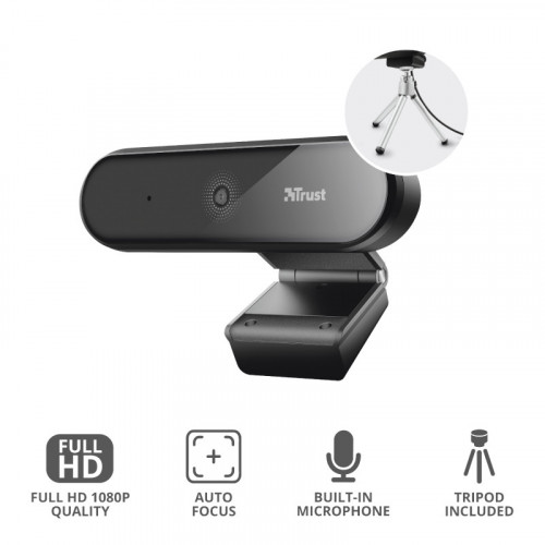 Trust Tyro webcam 1920 x 1080 Pixel USB Nero