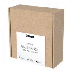 Trust HS-200 Cuffia Padiglione auricolare Connettore 3.5 mm USB tipo A Nero