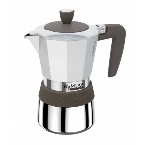 Pedrini MyMoka Induction 6 tazze Tortora