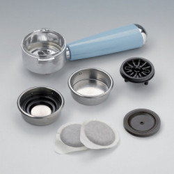 Ariete 1389 Espresso Vintage - Macchina da Caffé a Cialde e Manuale, 900 W, 15 bar, 0,9 Lt., Celeste