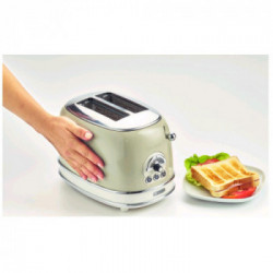 Ariete 155/03 Toaster Vintage - Tostapane, 810 W, 6 Livelli di Tostatura, Beige