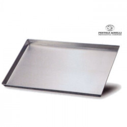 Pentole Agnelli 'Pasticceria & Pizza', Teglia rettangolare in lega alluminio 3030 con orlo, 60 x 40 cm