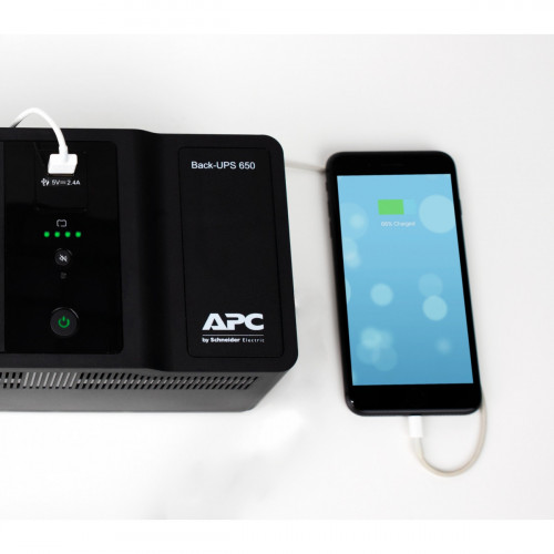 APC Back-UPS 650VA 230V 1 USB charging port -...