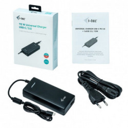 i-tec Metal USB-C Ergonomic 4K 3x Display Docking Station with Power Delivery 85 W + Universal Charger 112 W