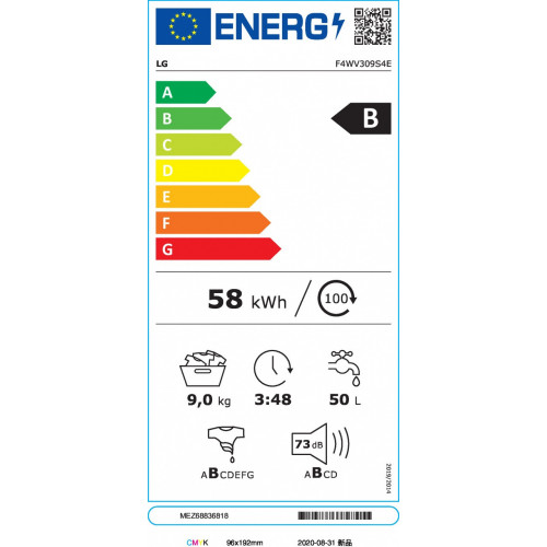 Lg F4WV309S4E - Lavatrice Carica Frontale, 9...