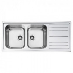 Smeg LPR116 - Lavello ad Incasso, Rettangolare, Acciaio Inox, 19.5 x 116 x 50 cm