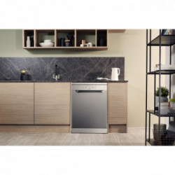 Hotpoint Ariston HFC 2B+26 X - Lavastoviglie da Libera Installazione, Inox, 14 Coperti, Classe E