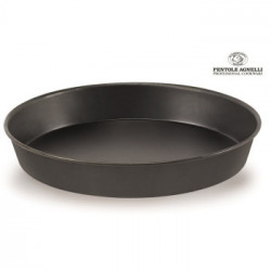 Pentole Agnelli 'Pasticceria & Pizza', Tortiera alta in lamiera blu per pizze Ø 32 cm	