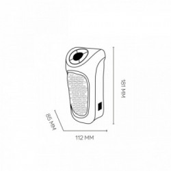 ARGO MIO stufetta elettrica Riscaldatore ambiente elettrico a infrarossi Interno Nero 350 W
