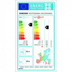 Samsung Luzon F-AR12LZN - Climatizzatore Monosplit, 12000 btu/h, Pompa di Calore, Gas R32, A++/A+