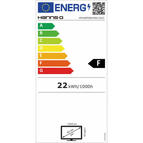 Hannspree Hanns.G HP 246 PDB 61 cm (24") 1920 x...