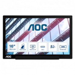 AOC 01 Series I1601P Monitor PC 39,6 cm (15.6") Nero