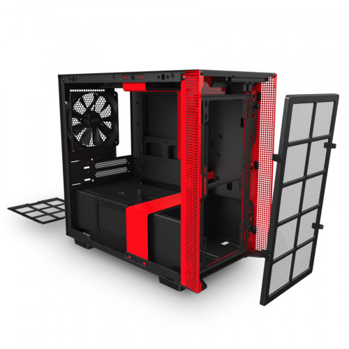 NZXT H210 Mini Tower Nero, Rosso