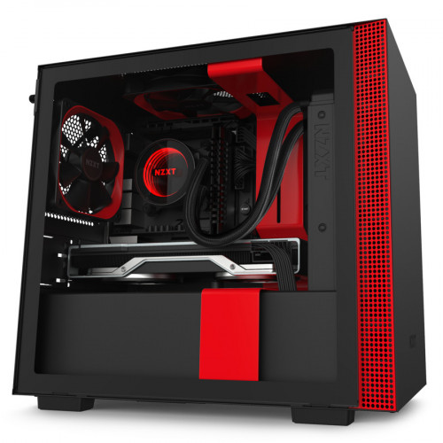NZXT H210 Mini Tower Nero, Rosso