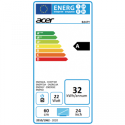 Acer B7 B247Y 60,5 cm (23.8") 1920 x 1080 Pixel Full HD LED Nero