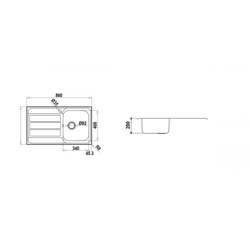 Schock Master D100 SX - Lavello ad Incasso,...