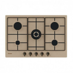 Candy CHW7AV4WGT - Piano Cottura a Gas, Avena, 74 cm, 5 Fornello(i)