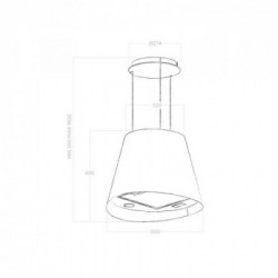 Elica JUNO URBAN ZINC/F/50 - Cappa Filtrante Sospesa, Effetto Zincato, 50 cm, A