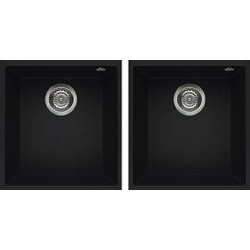 Elleci LKQ20086BSO - Lavello quadra 200, 2V, BLACK, 86 sottotop
