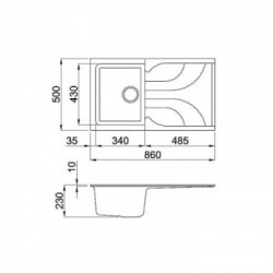 Elleci Ego 400 LME40073 - Lavello, Titanium